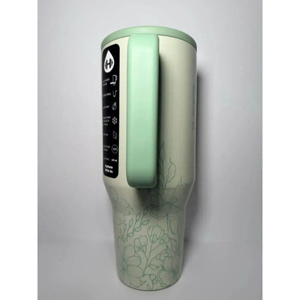 Hydrojug Limited Edition FIIZ FLOWERS 40oz Traveler Tumbler BNWT BNIB